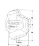 Dämmungselement von IMI Hydronic Engineering, gezeichnet, mit Details zu Form und Größe, zur Verwendung in Wärme- und Kältedämmung, nicht beschriftet.